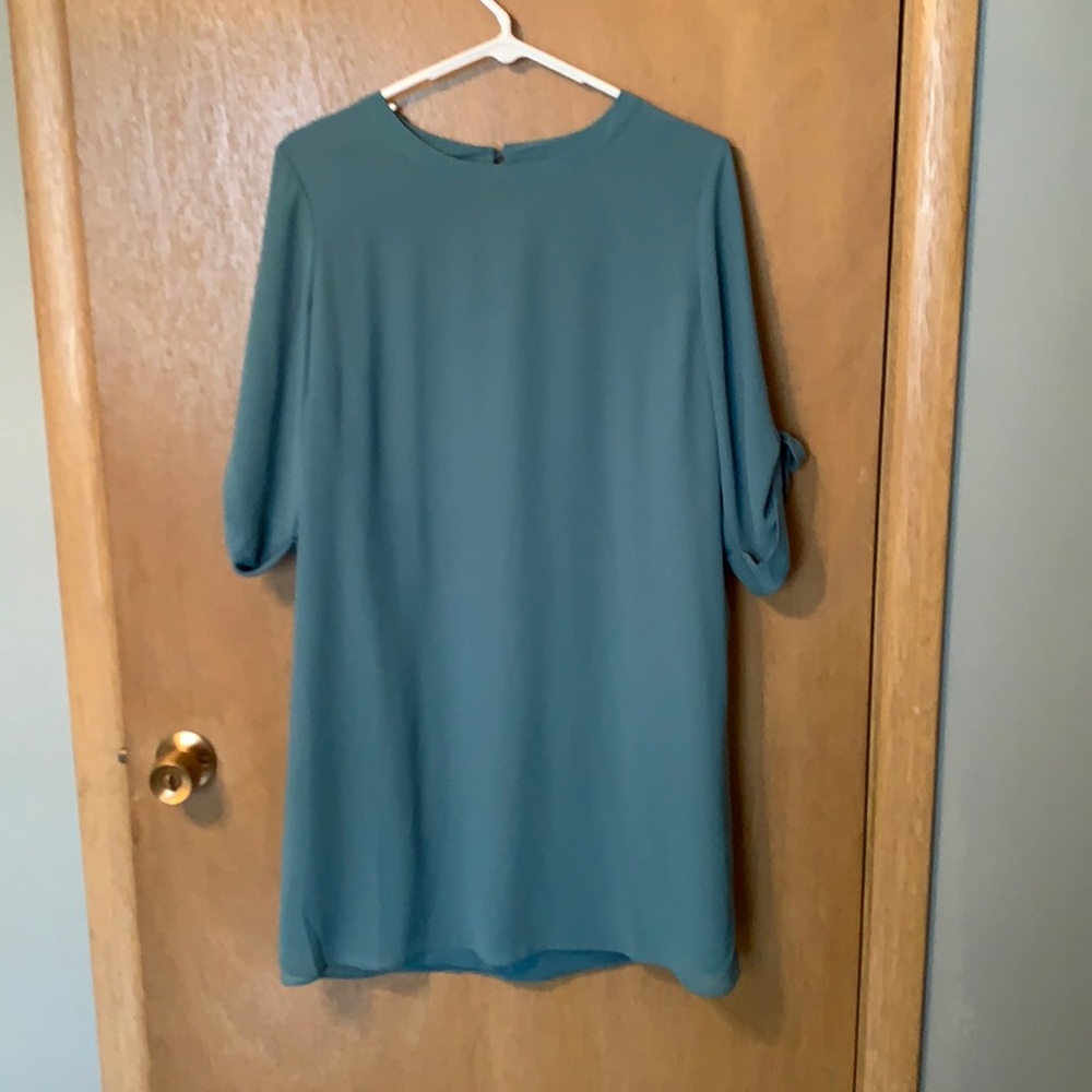 Teal polyester dress